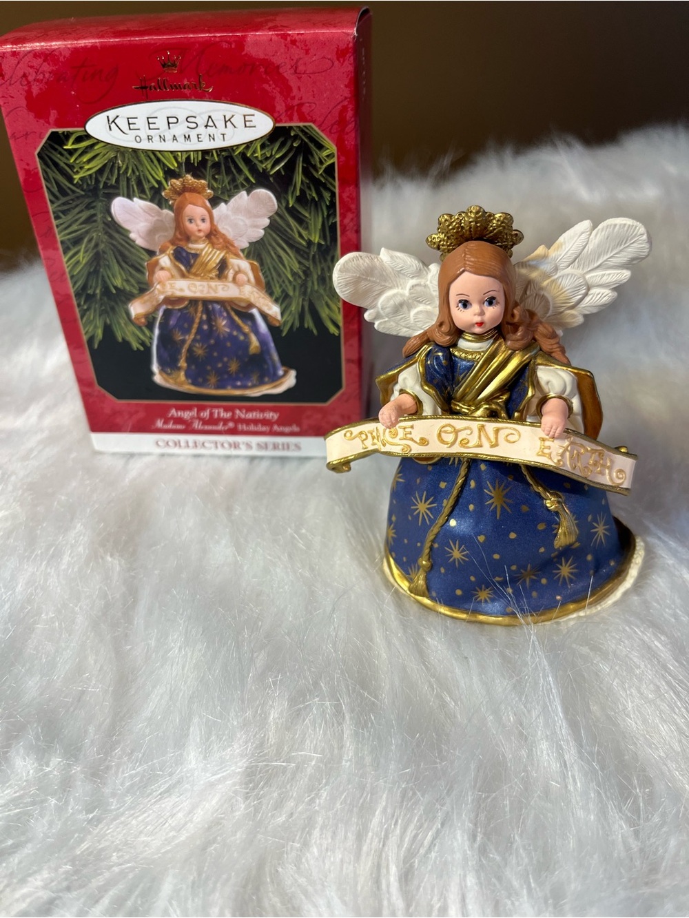 Hallmark Angel Ornament in Blue and Gold